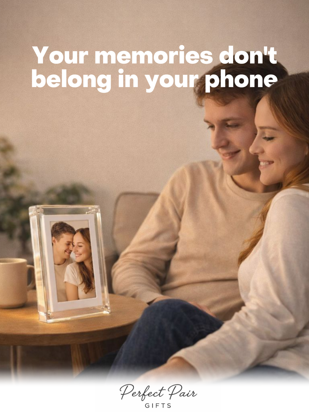 Vertical Digital Photo Frame for Couples – 5” IPS Display