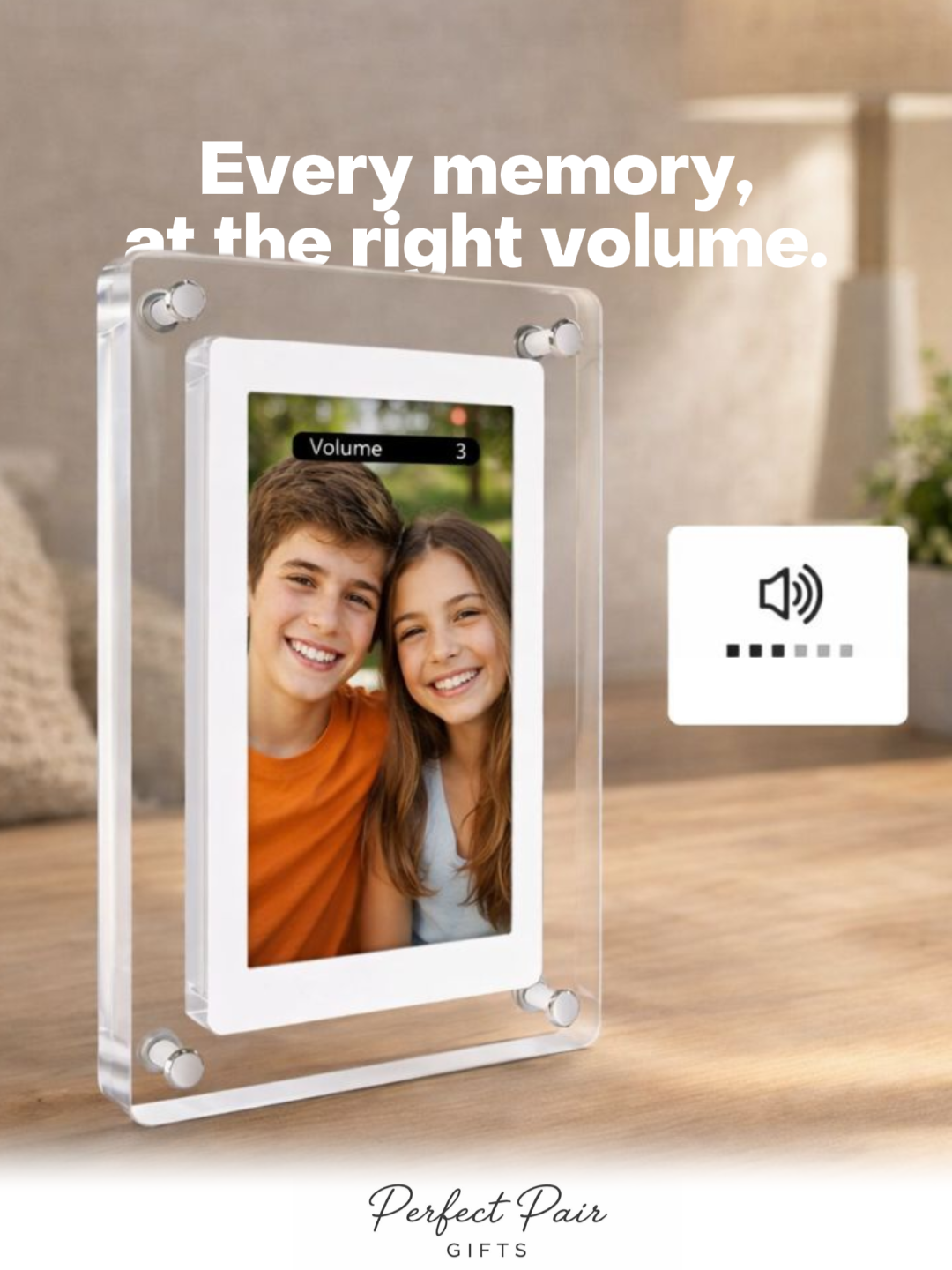 Vertical Digital Photo Frame for Couples – 5” IPS Display